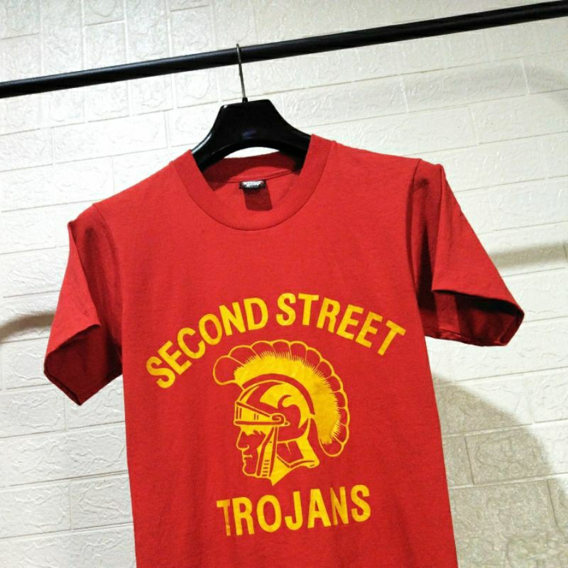 Vintage 80's Screen Stars Trojans Polytees