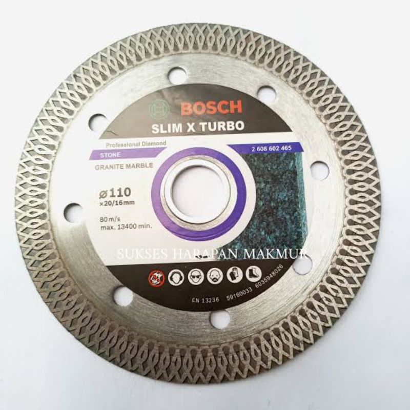 DIAMOND WHEEL BOSCH TURBO SLIM 4"/MATA GERINDA POTONG KERAMIK GRANITE - TURBO SLIM X