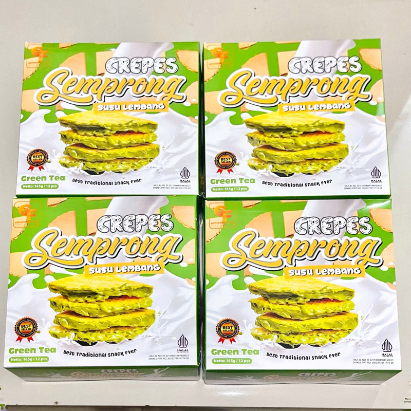 

Bundle 4 pcs [Greentea] Crepes Semprong Susu Lembang