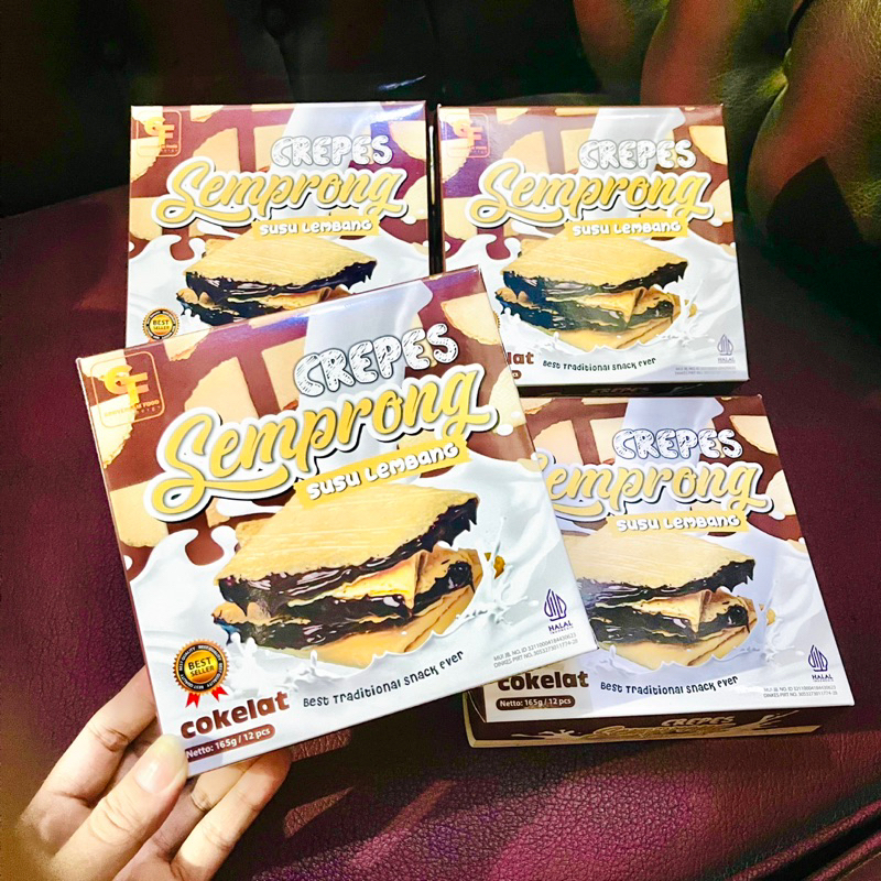 

Bundle 4 pcs [Cokelat] Crepes Semprong Susu Lembang