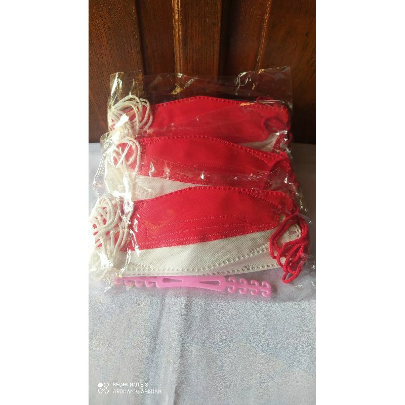 masker kf 94 merah putih (repack)