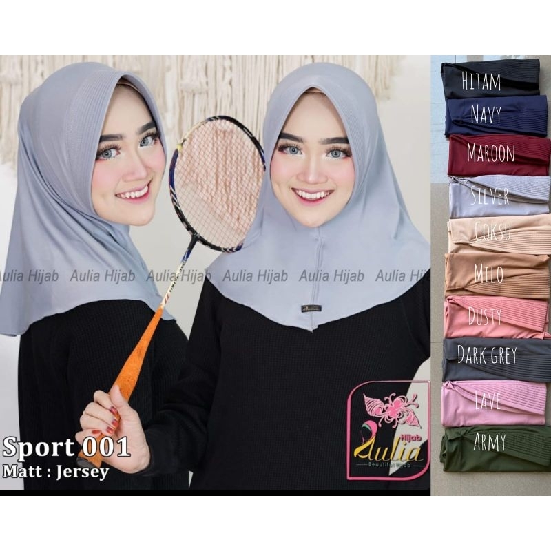 Jilbab Instan Jersey Sport Size M Ori Aulia Jilbab Olahraga Jilbab Sport Jilbab Voli Kualitas Premiu