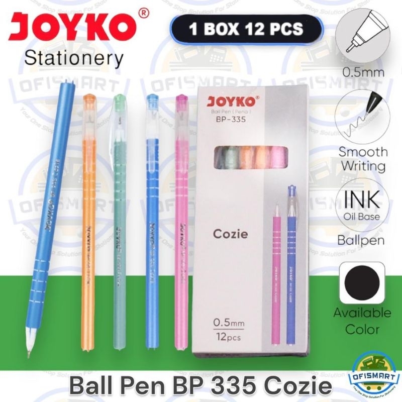 

Joyko Ball Pen Pena BP-335 Cozie 0.5 mm | @1Ktk=12PCs