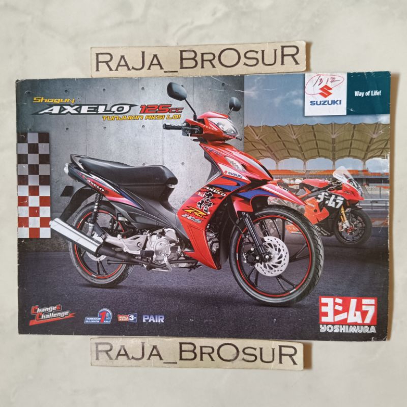 Poster brosur katalog flyer Suzuki Shogun Axelo R 125 Axelo125 cc Yoshimura Version Limited Special 