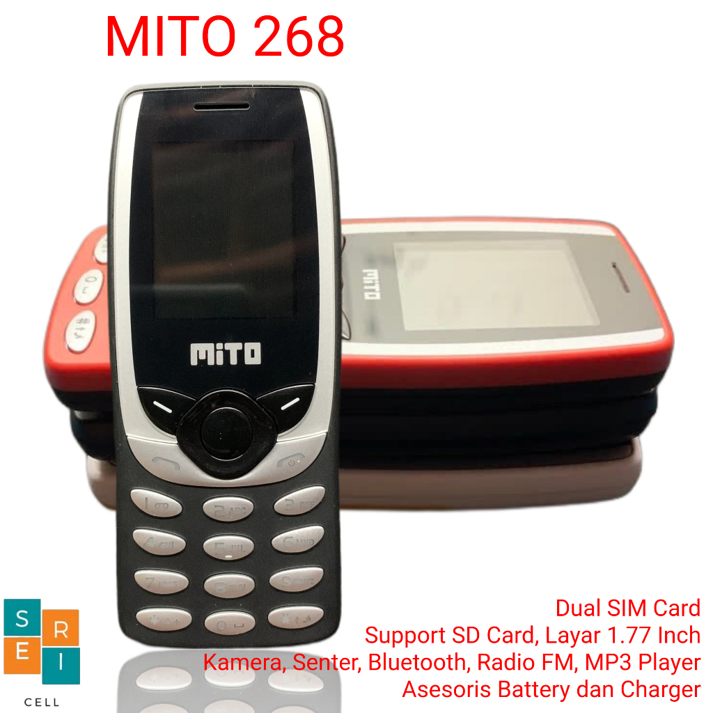 Handphone  MITO 268 Promo Murah Hp Tombol Cuci Gudang Hp Jadul