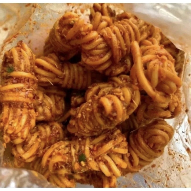 

Mie Lilit/gulung extra pedas mantap isi 500Gram