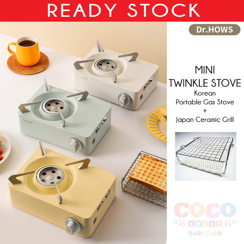Dr.HOWS Korean imported Mini Twinkle Portable Gas Stove Outdoor Portable Stove Camping + Ceramic Pan