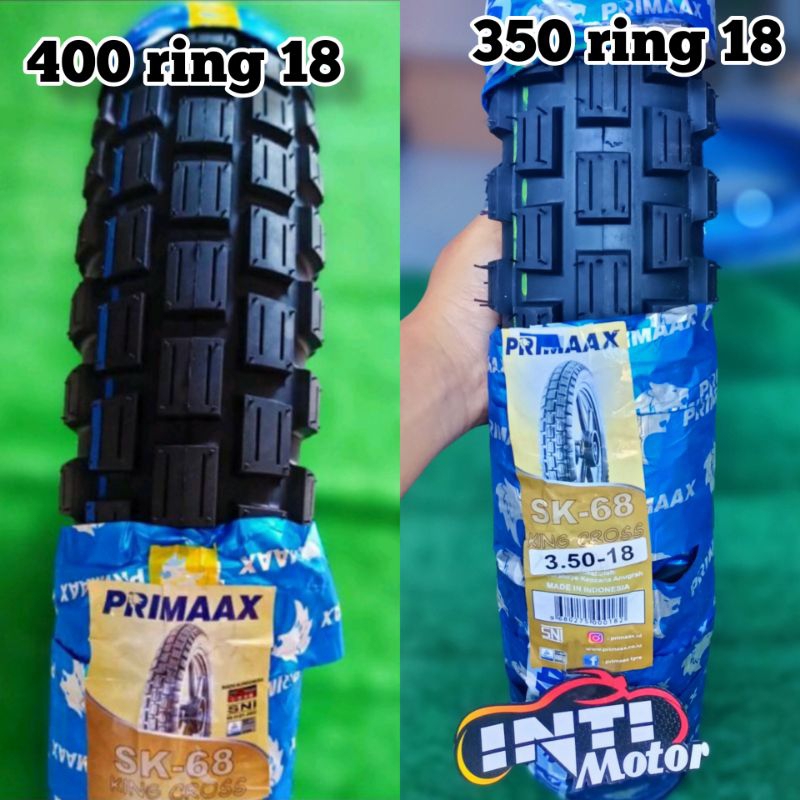 Ban TRAIL LEMBUT 400 ring 18 350-18 merk Primaax sk68 Trel Primax 350 400 ring18 sk 68 35018 40018 t