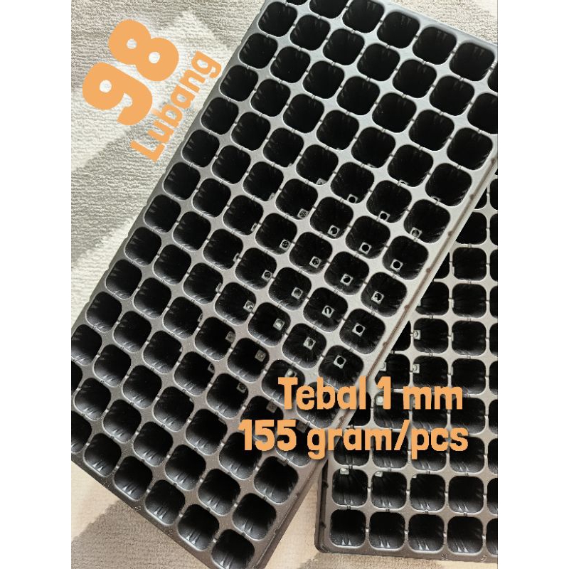 Tray Semai 98 Lubang Tanam Tebal 1 mm Potray Seedling Pot Tray