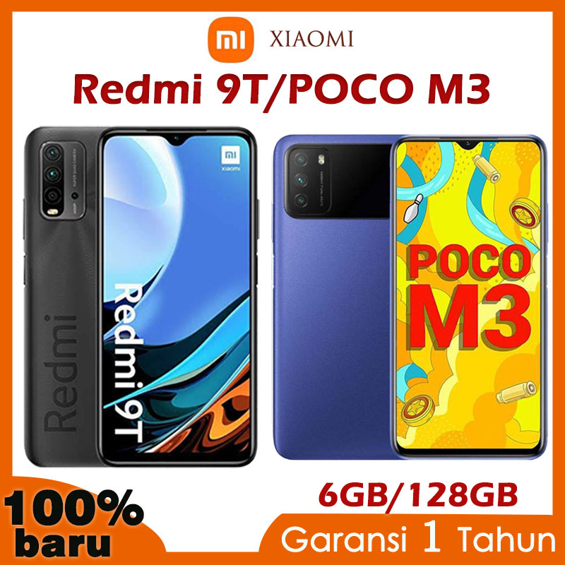 HP Xiaomi Redmi 9T/Poco M3 Ram 6/128GB  6.53 inches 6000mAh redmi 9T Garansi 1 Tahun