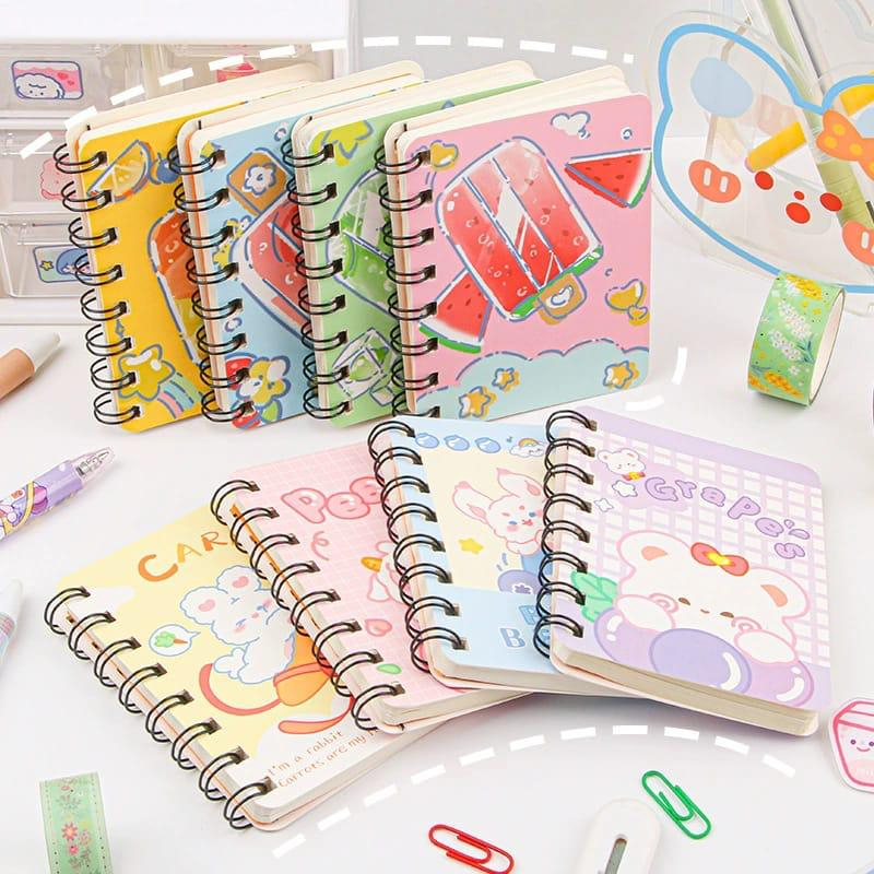 

Note Book Ring Motif Buku Memo Kecil A7 Spiral Isi 80 Lembar Notebook Mini