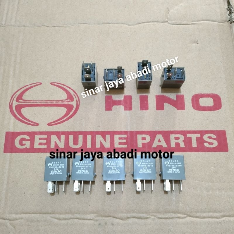 RELAY LAMPU HITAM DENSO 24 VOLT 4 KAKI 85920-2660/156700-2310