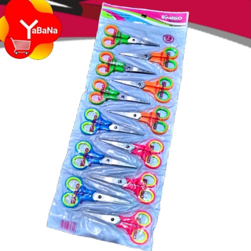 

[YBN] Gunting Kertas Merk Emigo Rencengan isi 12pcs