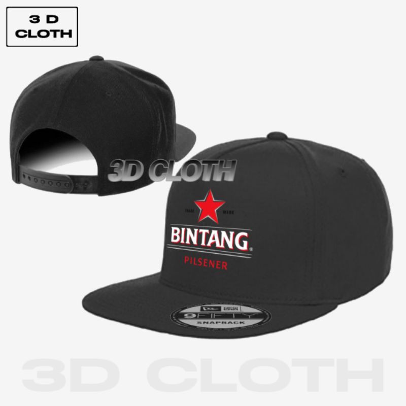 Topi Snapback Premium Quality/Topi Distro Pria Wanita Lokal Brand BINTANG BALI PILSENER LOGO