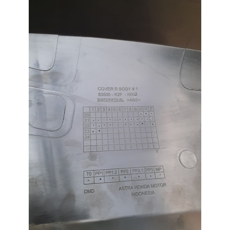 Cover body bodi kanan scoopy new prestige 2021 hijau doff dop original