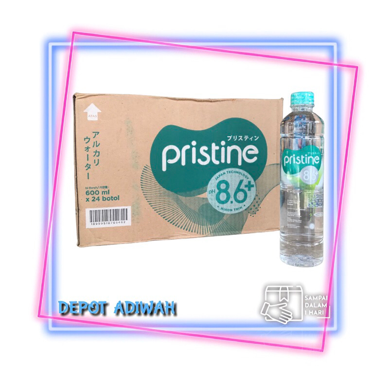 

Pristine pH8.6+ pet 600ml per karton (isi 24 botol)