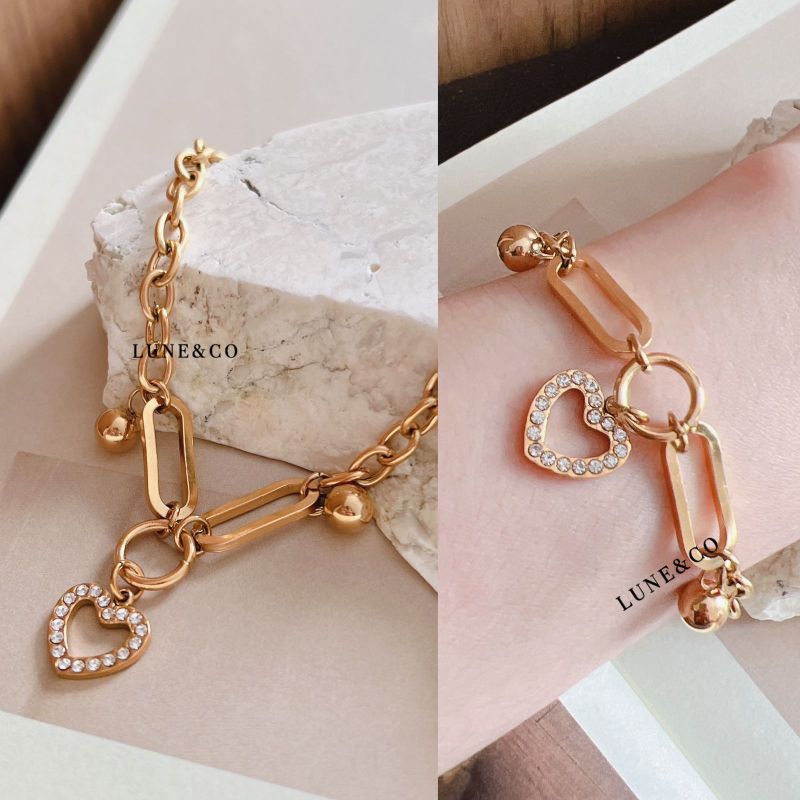 Gelang Paperclip Love Mata Tanam RS226