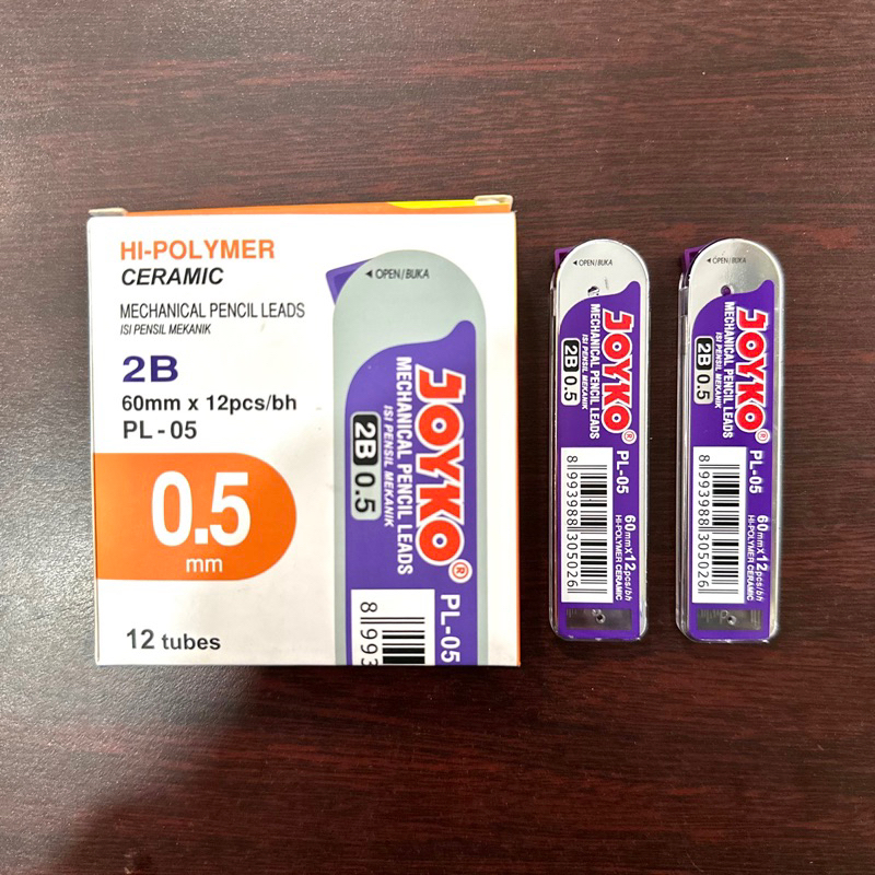 

Refill Pensil Mekanik JOYKO PL-05A24 isi 24 Pencil Lead 2B Tebal 0.5mm - PL-05A24 /TUBE