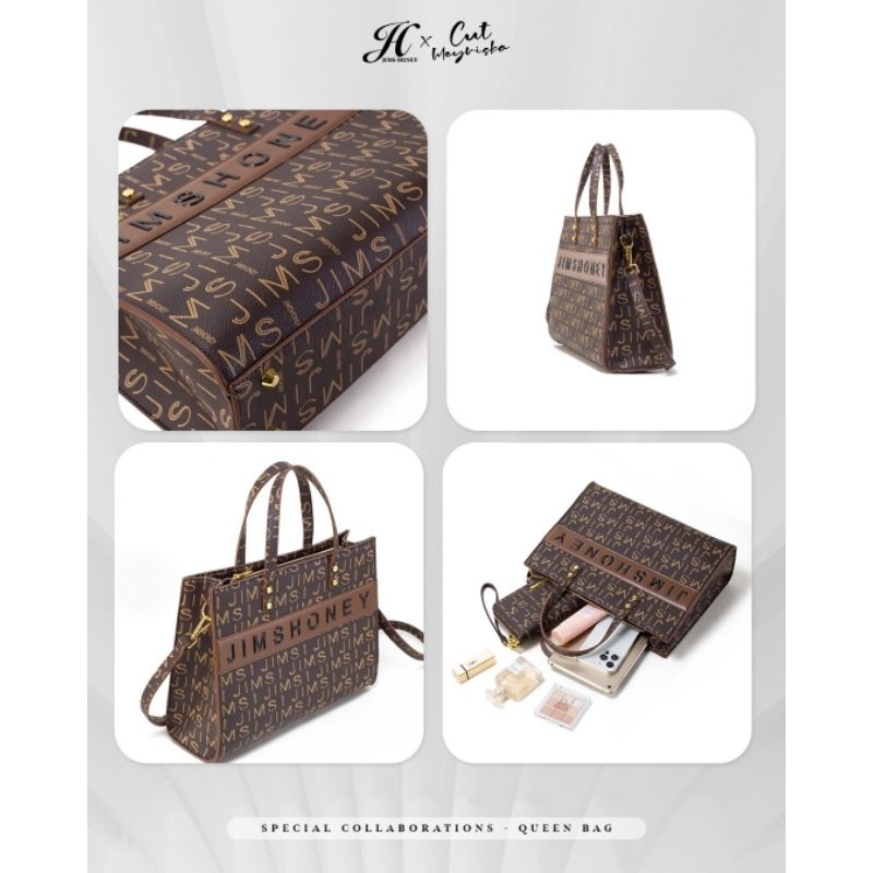 Queen bag Jims Honey Tas selempang wanita original murah impor realpic cod tote bag print official store