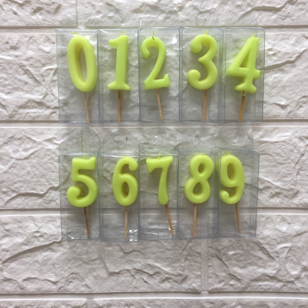 Lilin Ulang Tahun / Lilin KUNING / Lilin Angka KUNING KECIL