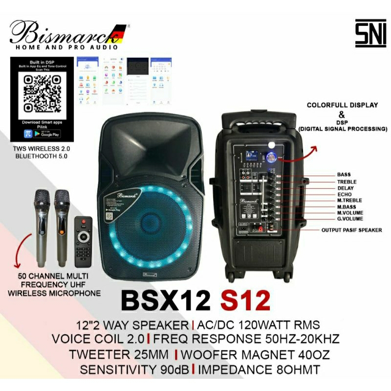 Bsx12s12 speaker portable wireless Bismarck Bsx12S12original 12inch