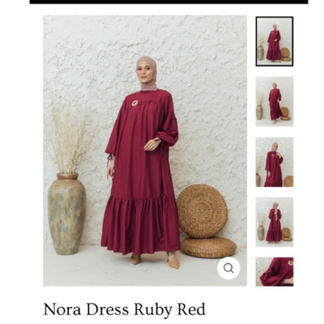 NORA DRESS RUBY RED BY WEARING KLAMBY
