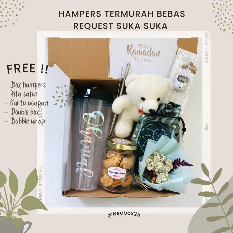 

HAMPERS KHAFI IDUL FITRI KUE KERING HADIAH KADO ULTAH CUP REUSABLE BESTIE BINGKISAN RAMADHAN