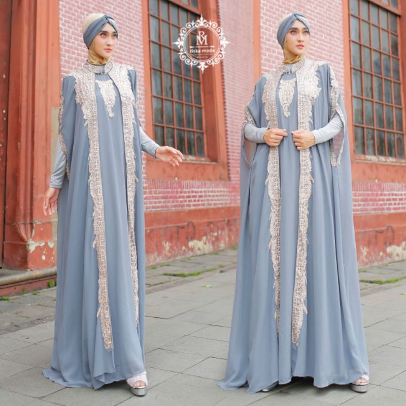 FASHION MUSLIM // KAFTAN NADIA // FREE INNER DAN TURBAN // SERAGAMAN KELUARGA // BAJU PESTA LAMARAN // KEBAYA WISUDA // BAJU LEBARAN // By RISKA MODE