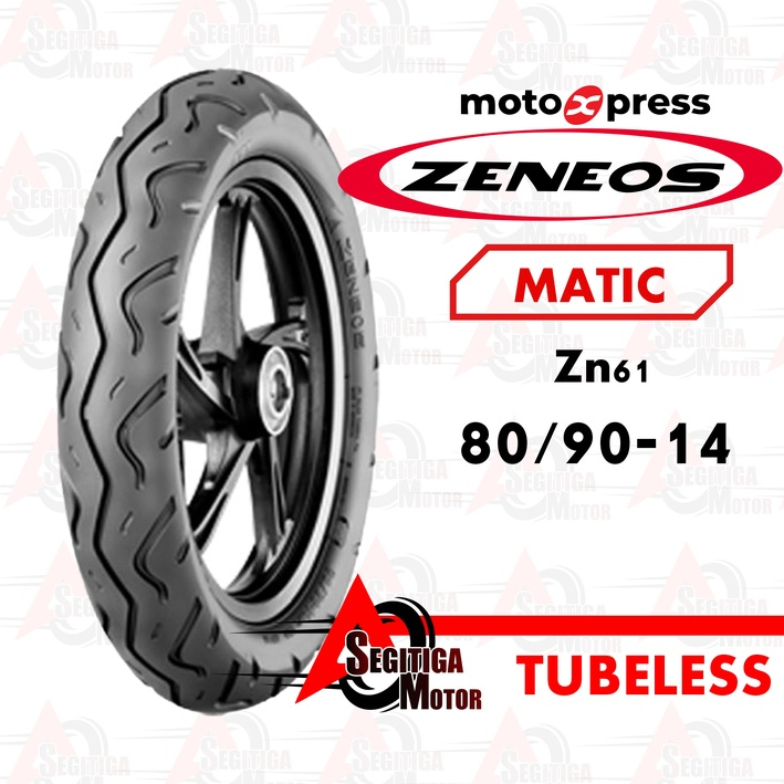Zeneos ZN 61 / ZN61 ukuran 80/90-14 Tubeless Ban Motor Vario,Beat,Mio