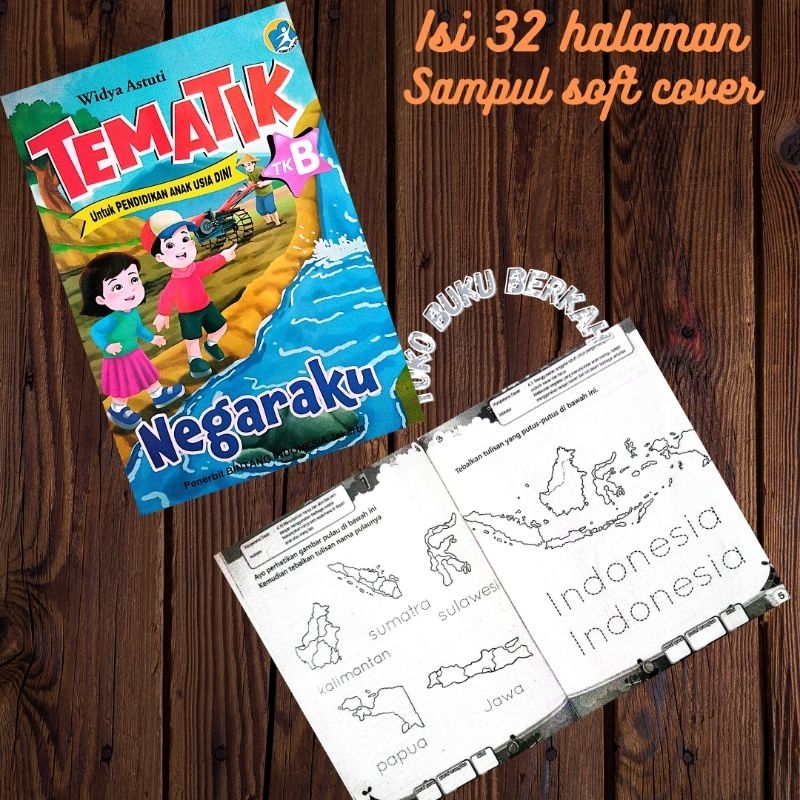 buku tematik tkB untuk pendidikan anak usia dini 19x27cm