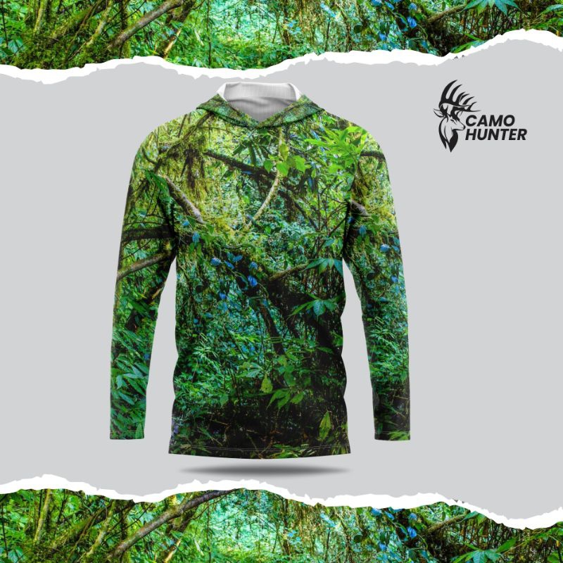 baju camo berburu hutan dryfit premium