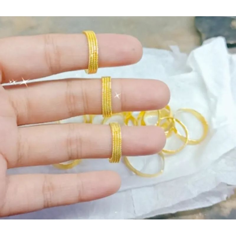 Cincin Kawin Model Lilit Emas Asli 24 (94%)