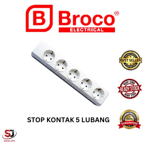 BROCO STOP KONTAK 5 LUBANG / TERMINAL BROCO 5 LUBANG / STOP KONTAK BROCO 5 LUBANG