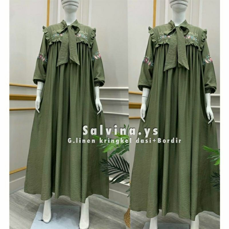 gamis krinkel salvina bordir