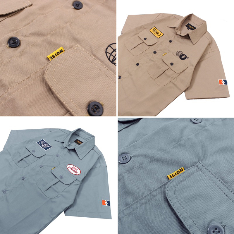 Workshirt Noise Project Kemeja Workshirt Kemeja Pria Navy