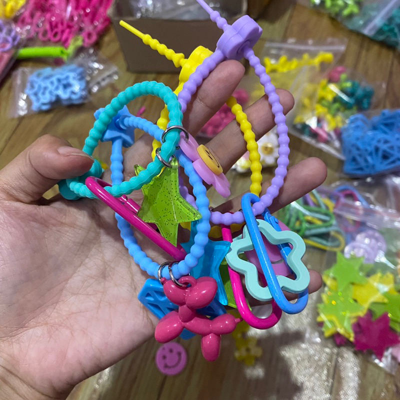 Colourfull Keychain Spiral Keychain Kpop Cute charms For bags