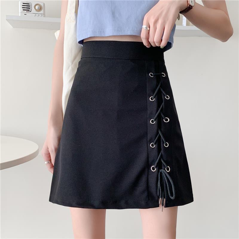 (S-XXL) korean highwaist skort multiple ring celana rok korean style 877S