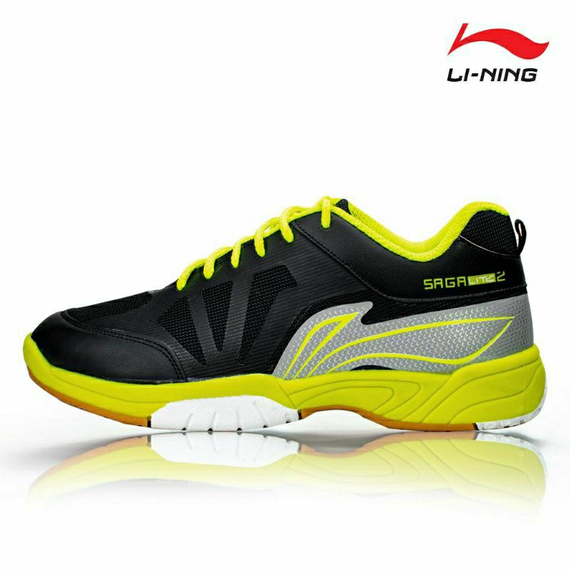 sepatu olahraga 38-44 hitam hijau badminton lari bulutangkis sepatu lining