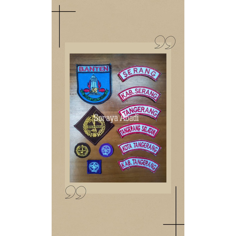 Badge / bed Pramuka TUNAS KELAPA (TAPEL) Bordir