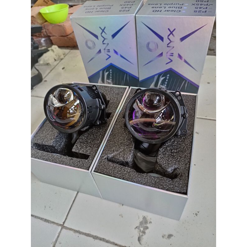 Projie Proji Projector Biled Vinyx P45X LASER 3 inch Purple Lens 75w kembaran p45 X Turbo Gen2 UPS WAYMAKER