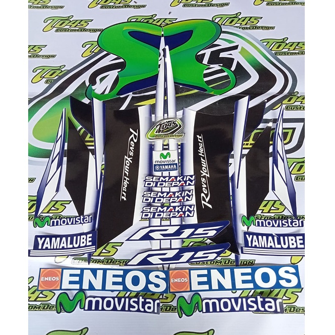 Sticker striping yamaha r15 movistar 2017