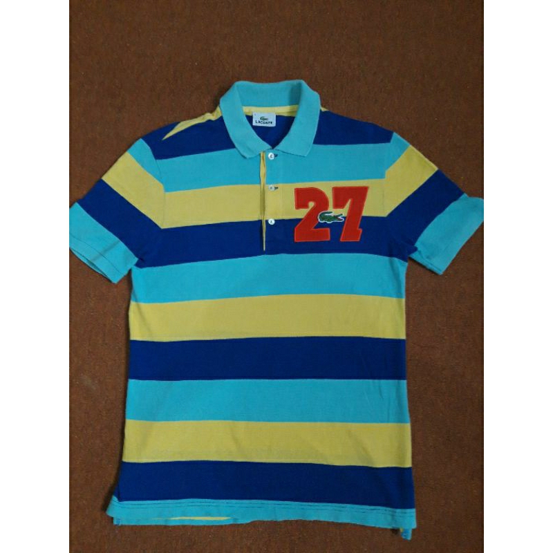 kaos polo lacoste striple second original