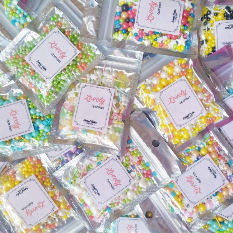 

50gr Edible sprinkle hiasan kue sprinkles trimit import dekorasi cake