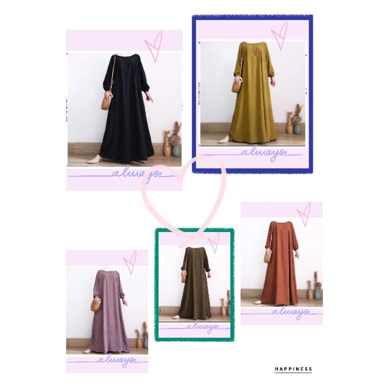 Gamis Babydoll Crinkle Airflow//Gamis Simple//Gamis Crinkle//Gamis Babydoll