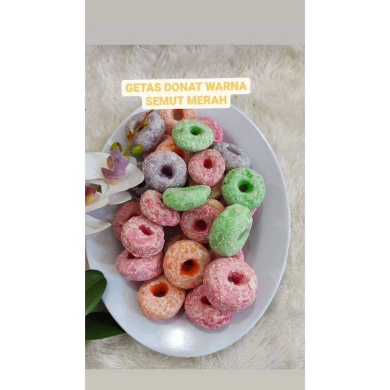 GETAS DONAT SEMUT MERAH GETAS WARNA PELANGI 1KG