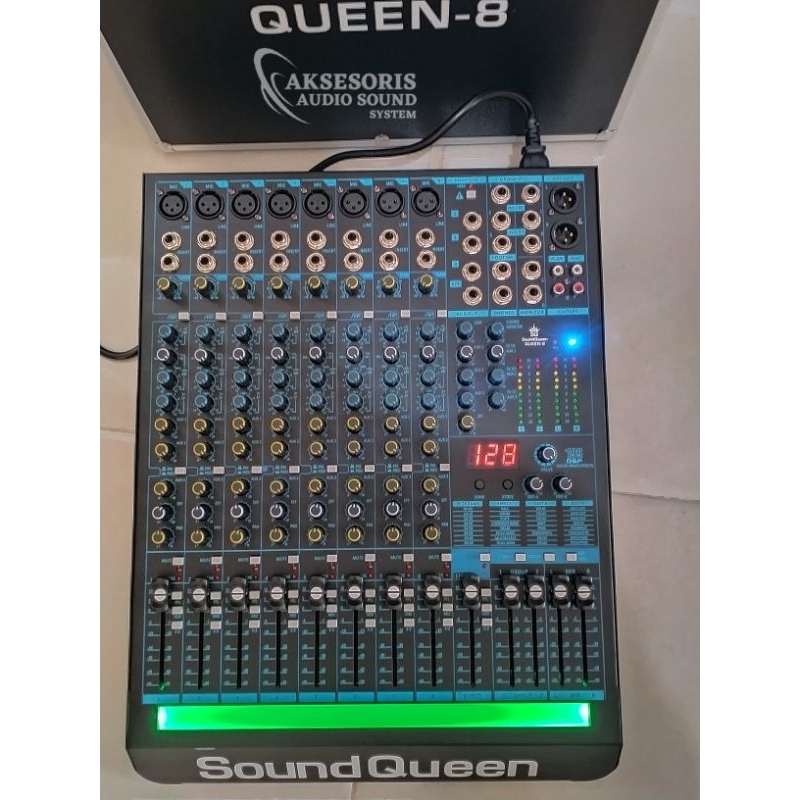 Mixer Soundqueen Queen 8 Efek Digital Reverb 199Dsp Grub 1dan2 Koper Kualitas Bagus