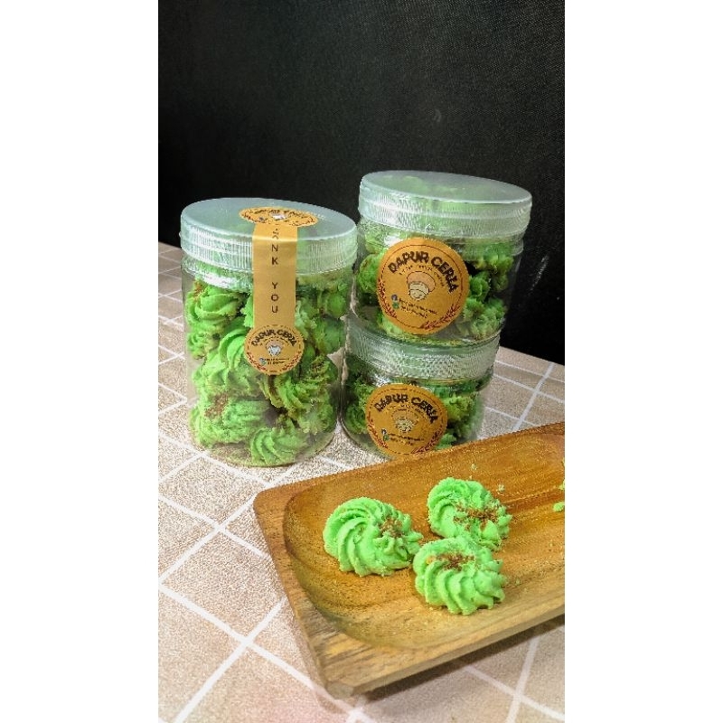 

Kue Kering Lebaran Idul Fitri Sagu Pandan Keju 750ml Premium Butter