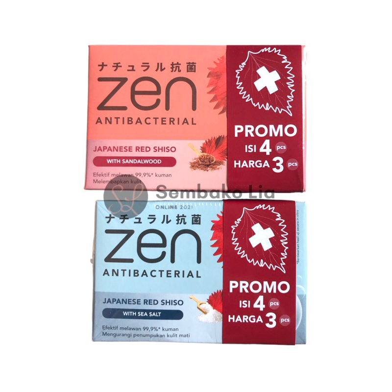 Zen Sabun Batang Kemasan Ekonomis Isi 4 / Zen Batang Kemasan 70G Isi 4pcs