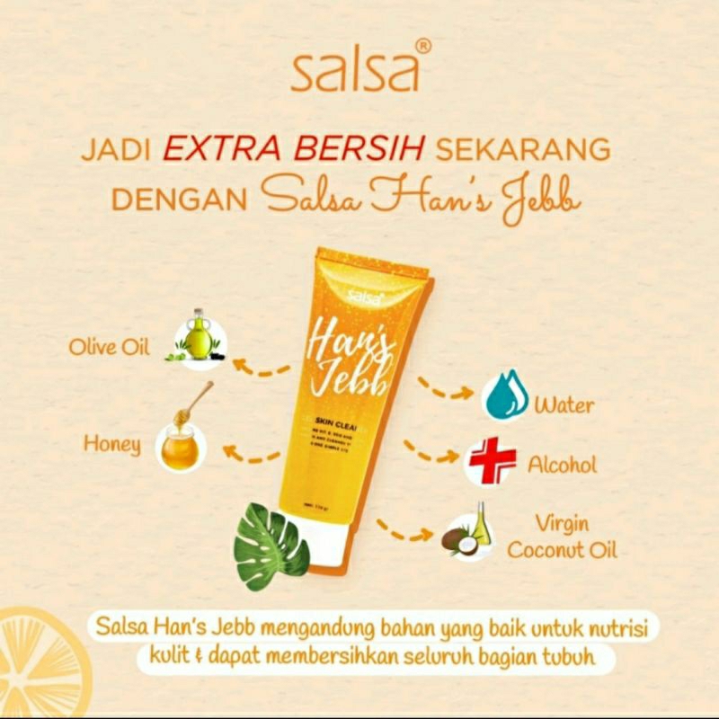 Salsa Hans Jebb Gel Skin Cleanser | Perontok Daki | Lulur Tanpa Bilas