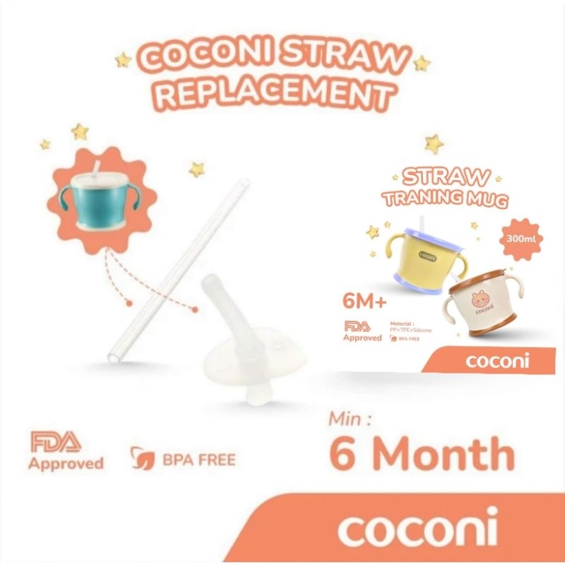 Sedotan Coconi Pengganti Coconi Early-Age Straw Training Mug / Replacement Straw Coconi